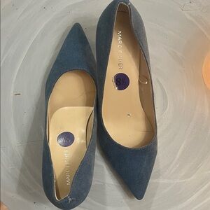 Marc Fisher Denim Blue Pointed Heels